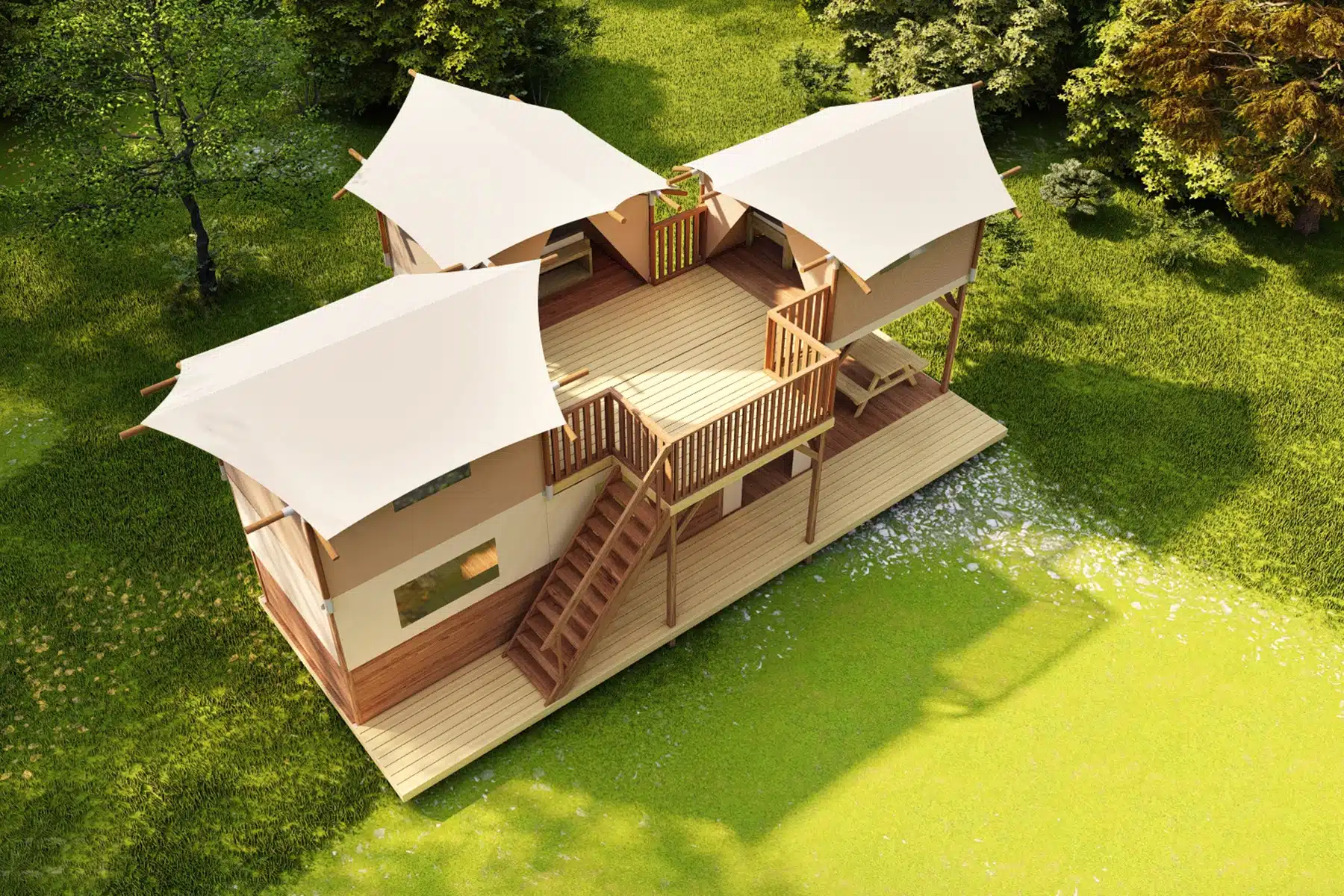 La tente lodge transforme le camping en séjour confortable au cœur de la nature